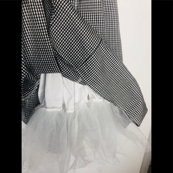Plumeria Gingham Tulle Strap Dress Sz L Juniors - Picture 6 of 11